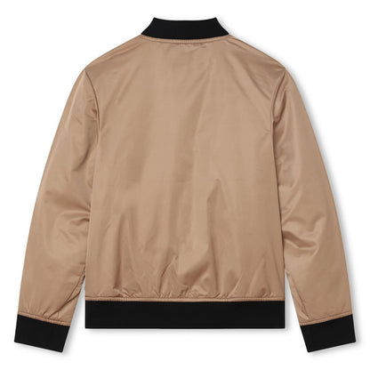 男童驼色拉链夹克