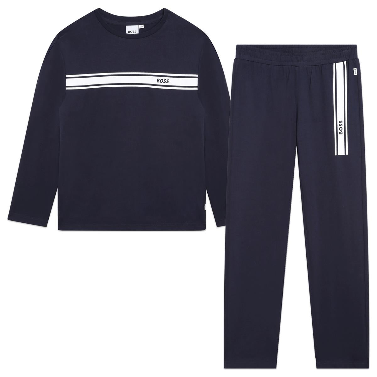 男童蓝色棉套装