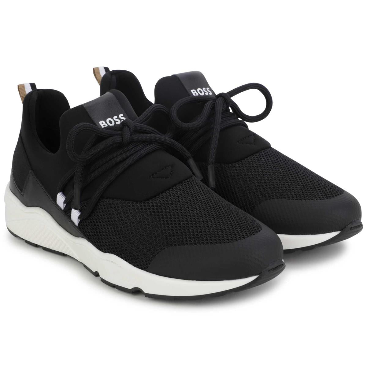 男童黑色Logo运动鞋