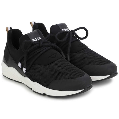 男童黑色Logo运动鞋