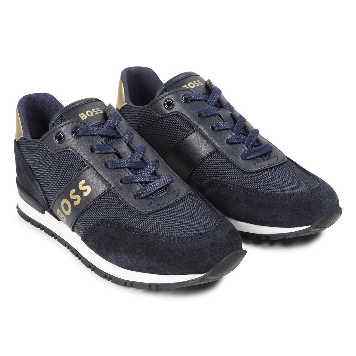 男童蓝色Logo运动鞋