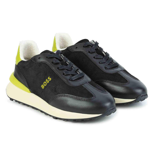 男童黑色Logo运动鞋