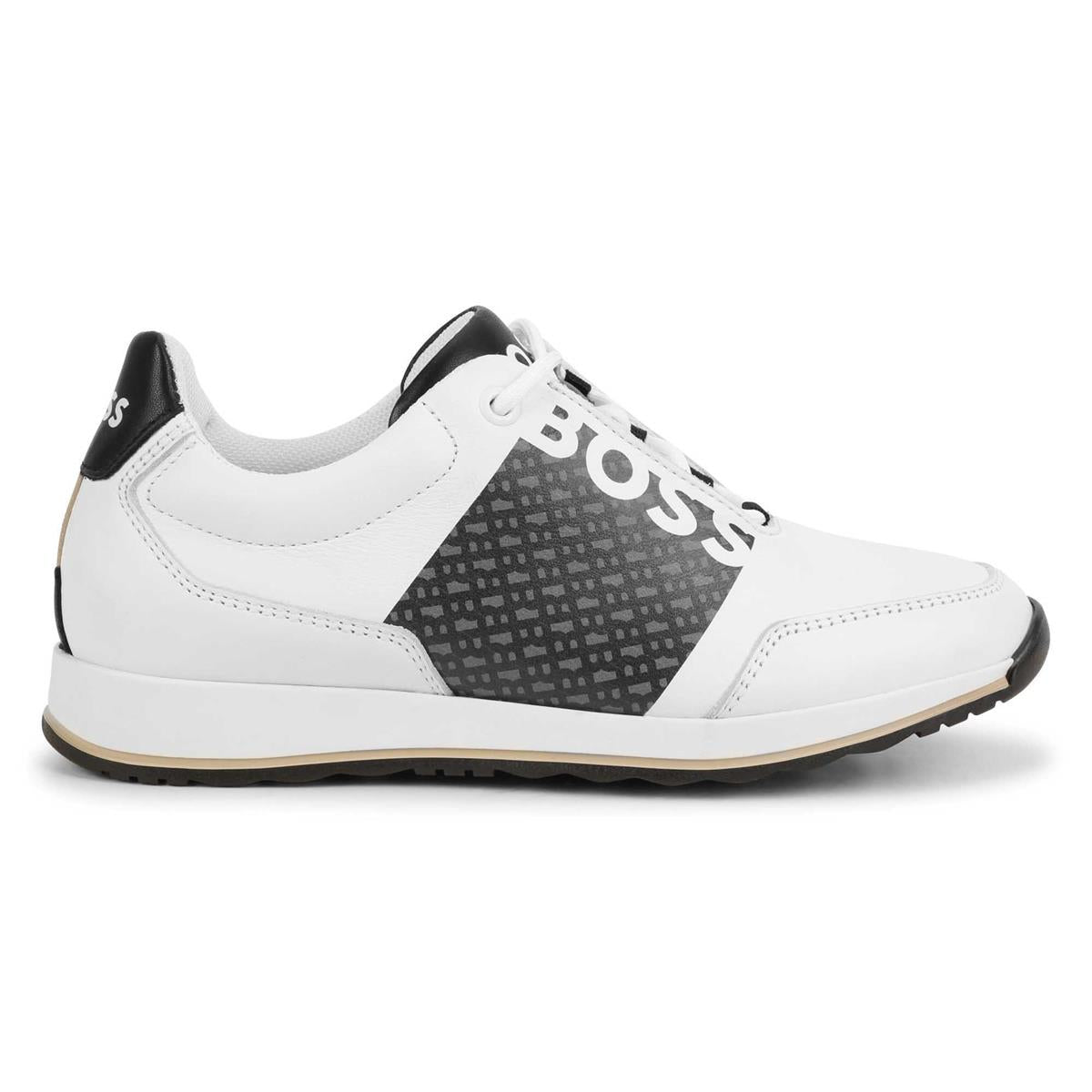 男童白色Logo运动鞋