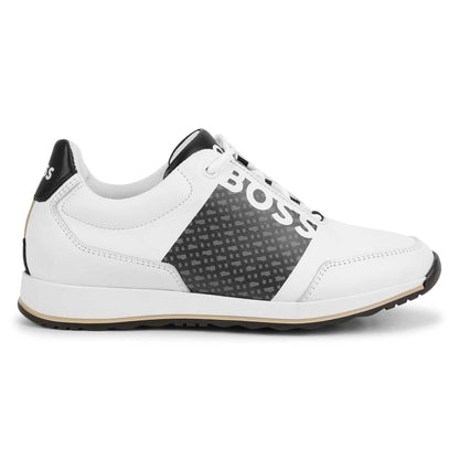 男童白色Logo运动鞋