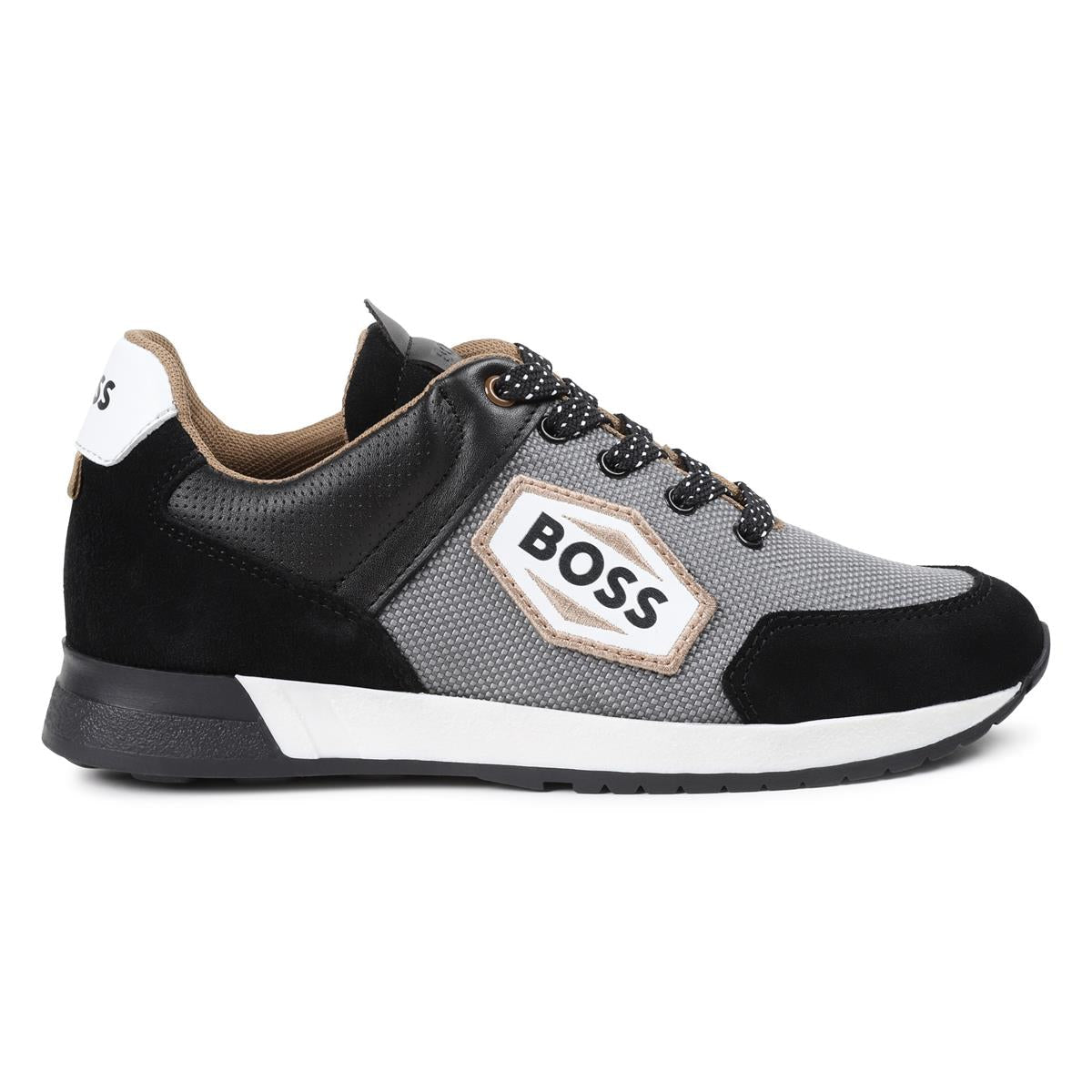 男童黑色Logo运动鞋