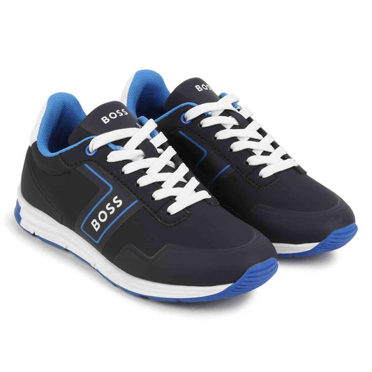 男童蓝色Logo运动鞋