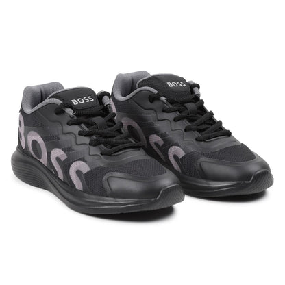 男童黑色Logo运动鞋