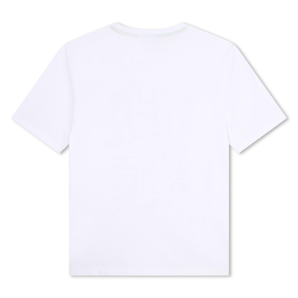 男童白色Logo棉T恤