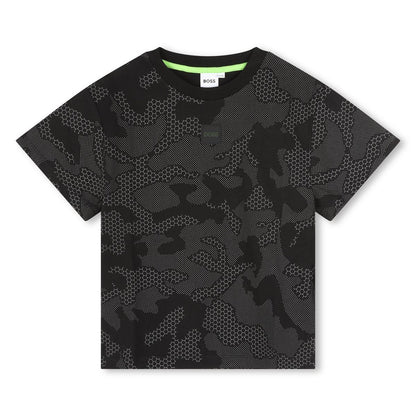 男童深灰色棉T恤