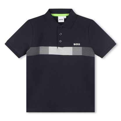 男童藏青色棉Polo衫
