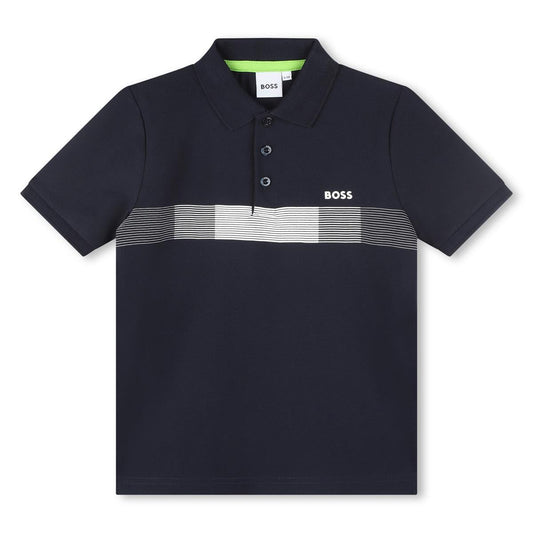 男童藏青色棉Polo衫