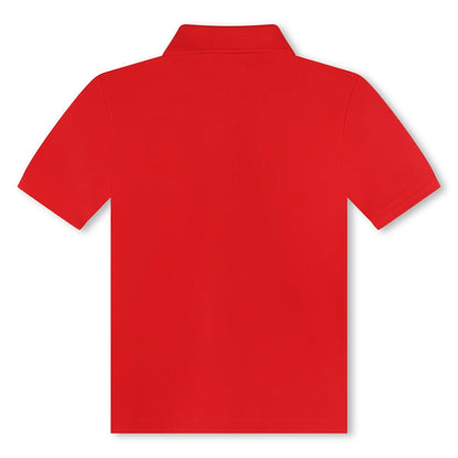 男童红色棉Polo衫