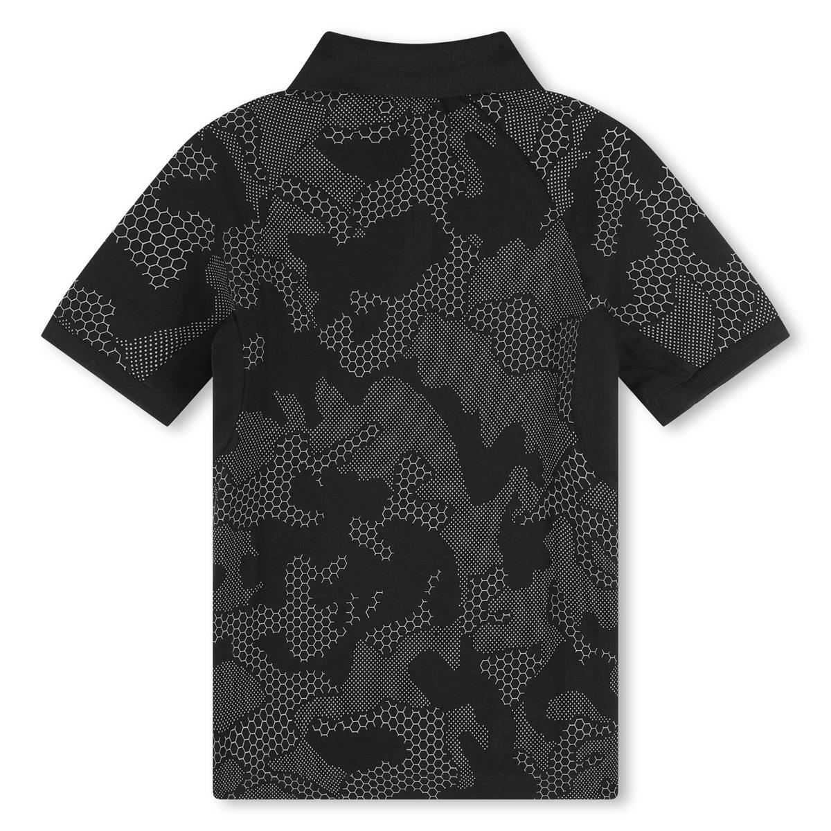 男童黑色棉Polo衫