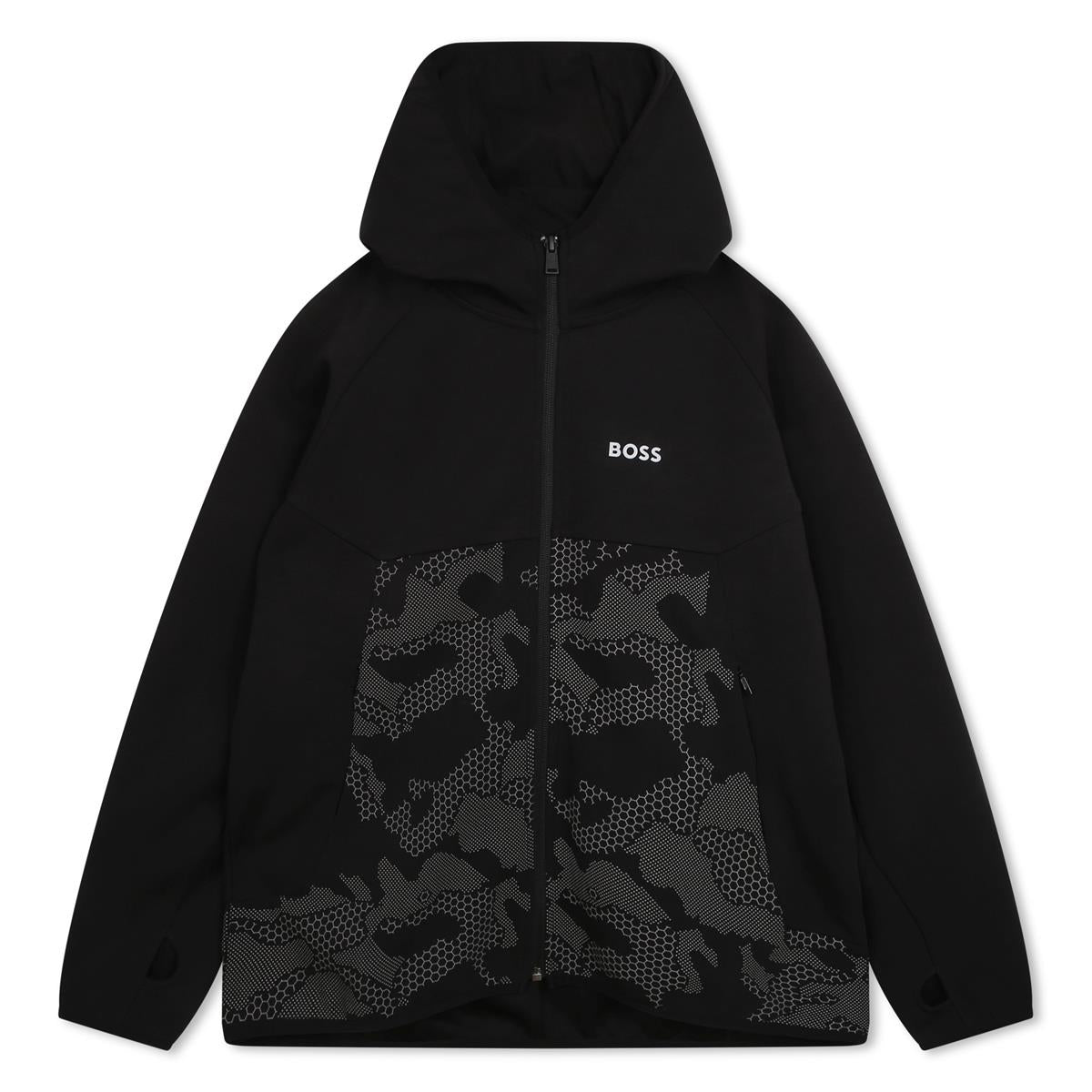 男童黑色拉链夹克