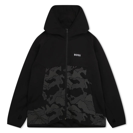 男童黑色拉链夹克