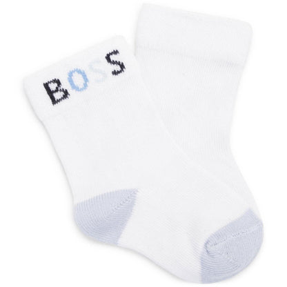 男婴白色Logo袜子(2件)