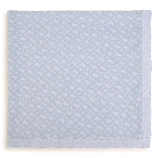 婴儿蓝色棉毯子(75x75cm)