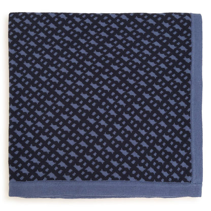 婴儿藏青色棉毯子(75x75cm)