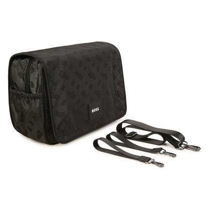 儿童黑色Logo手提包(37x26x14cm)