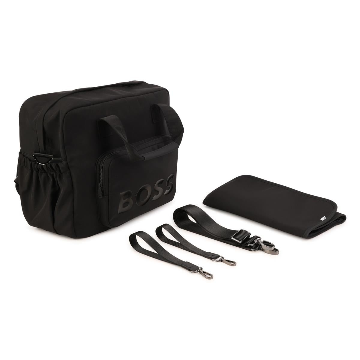 儿童黑色Logo手提包(31x37x17cm)