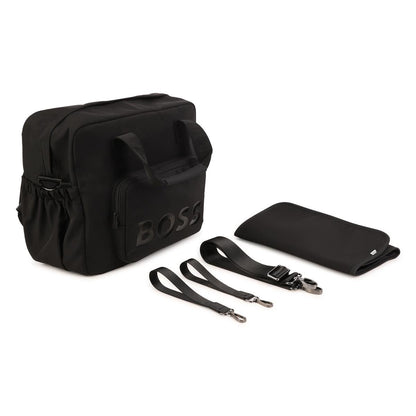 儿童黑色Logo手提包(31x37x17cm)