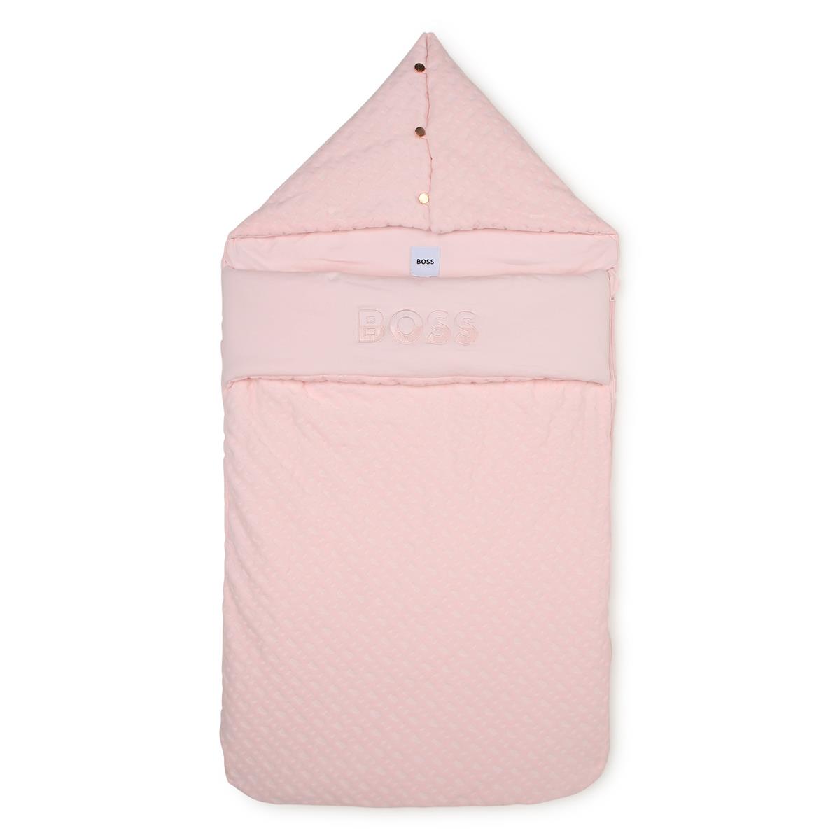 女婴粉色棉睡袋