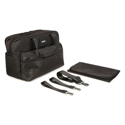 儿童黑色Logo手提包(29x40x17cm)