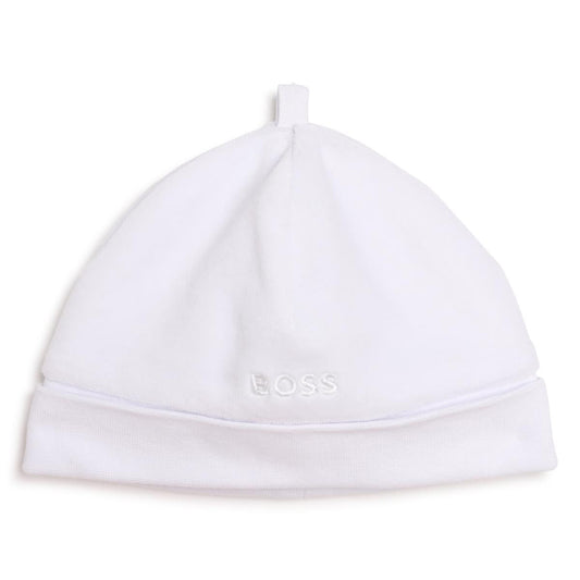 婴儿白色棉帽子