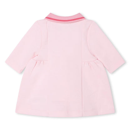 女婴粉色棉连衣裙