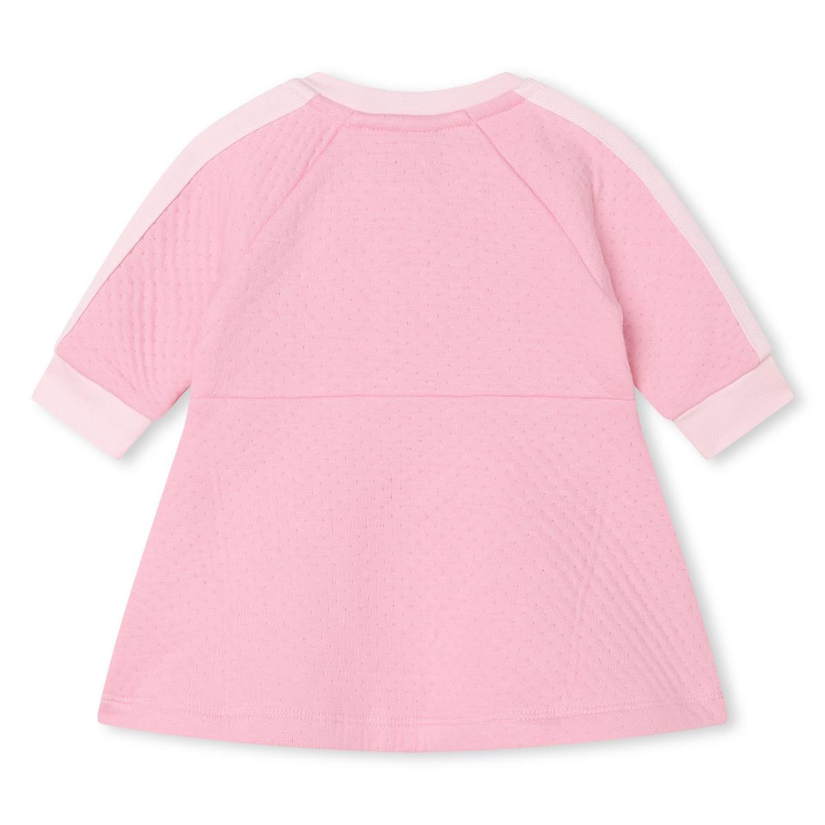 女婴粉色棉连衣裙