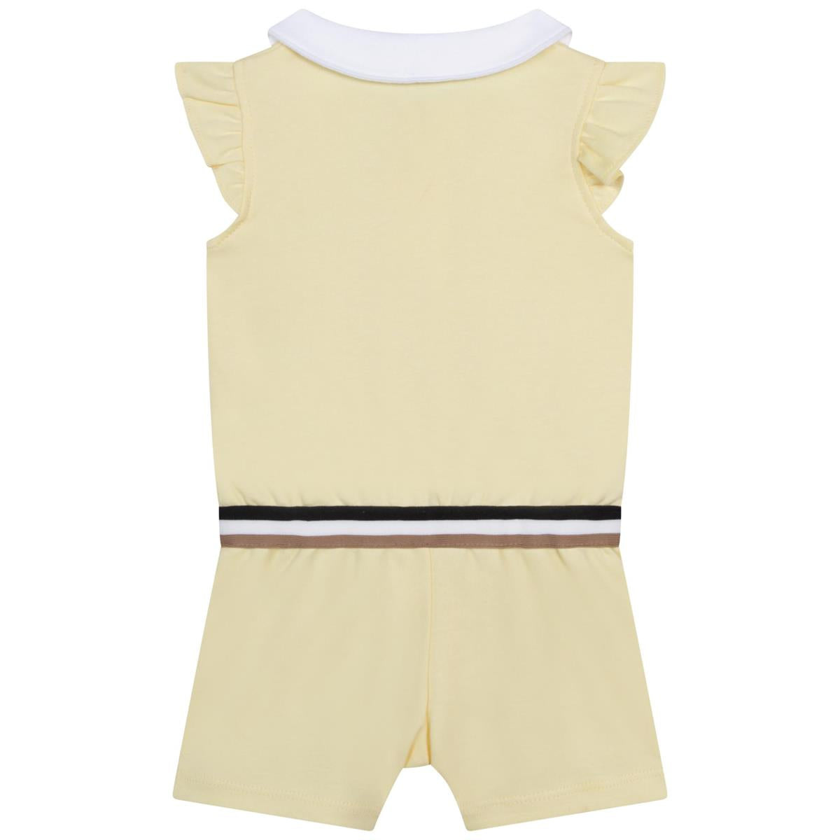 女婴黄色棉连体衣