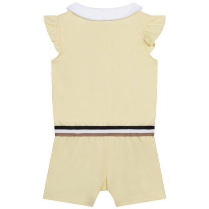 女婴黄色棉连体衣