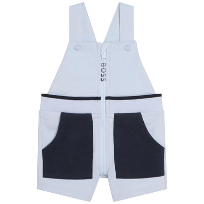 男婴浅蓝色连体短裤