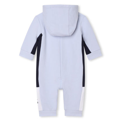 男婴蓝色棉连体衣