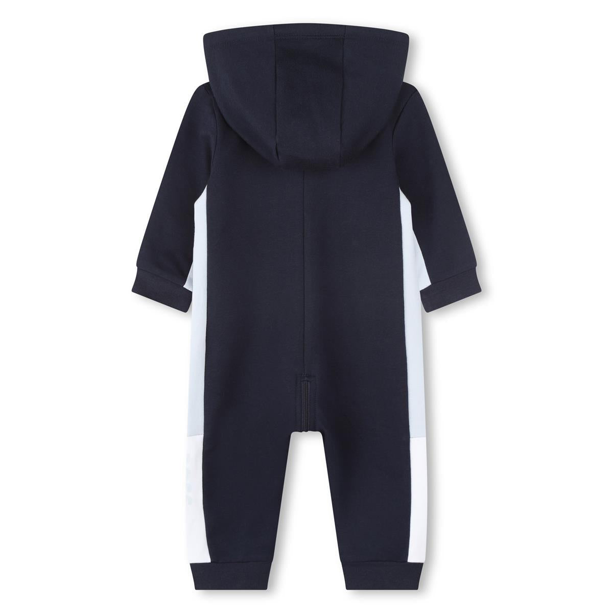 男婴藏青色棉连体衣