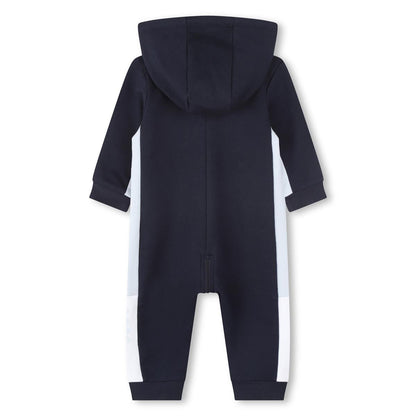 男婴藏青色棉连体衣