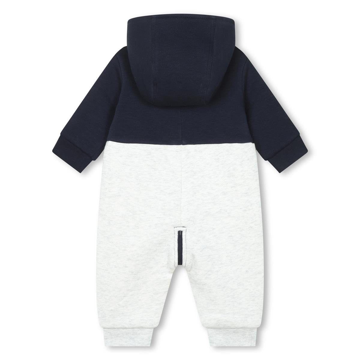 男婴藏青色棉连体衣