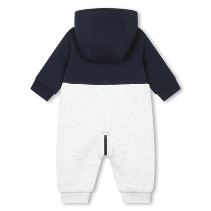 男婴藏青色棉连体衣