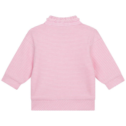 女婴粉色Logo拉链上衣