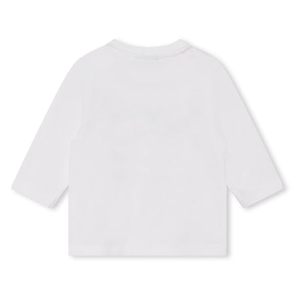 男婴白色Logo棉T恤