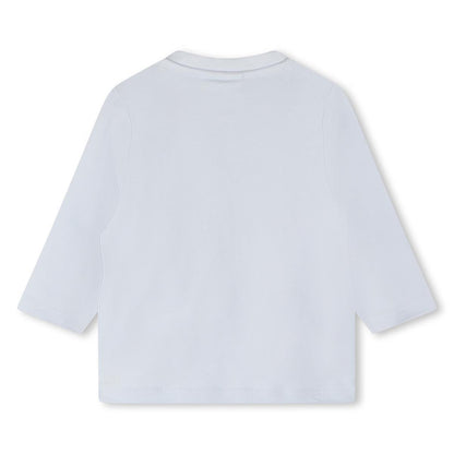 男婴浅蓝色Logo棉T恤