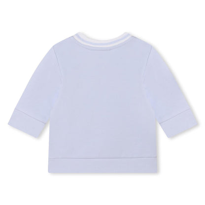 男婴浅蓝色Logo棉卫衣