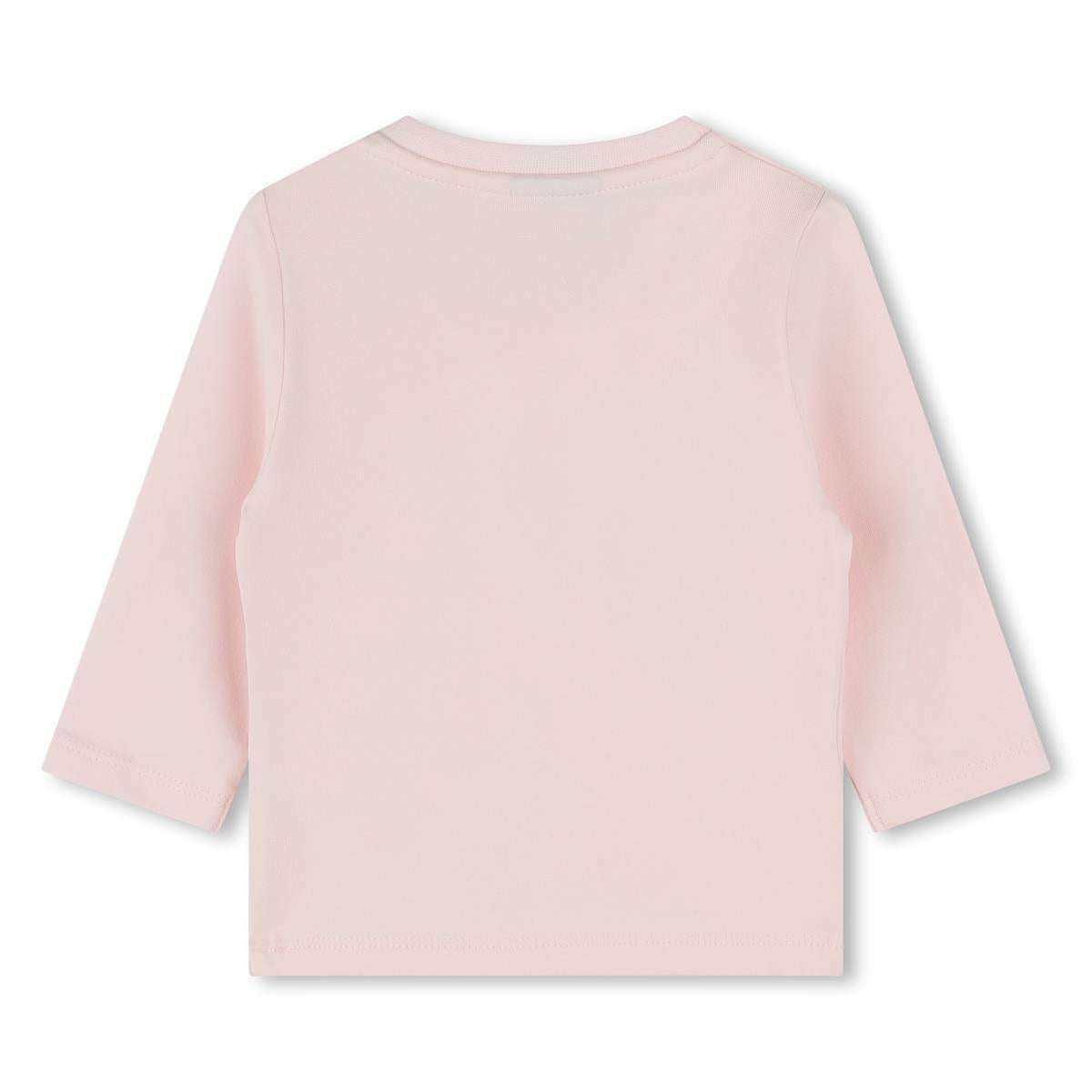 女婴粉色棉T恤