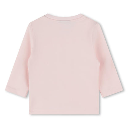女婴粉色棉T恤