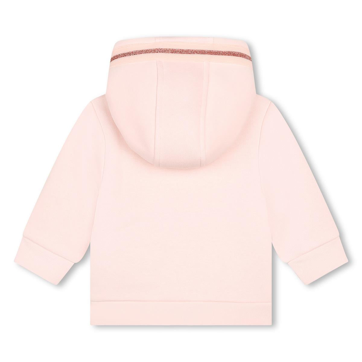 女婴粉色拉链上衣