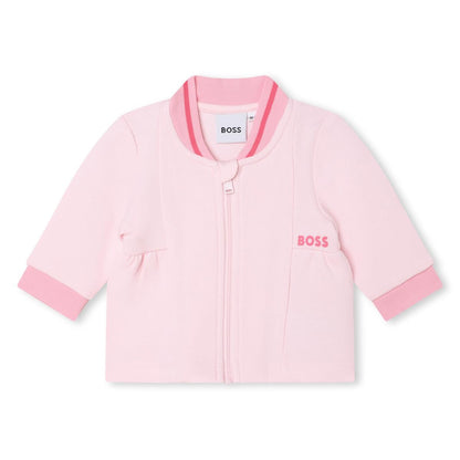 女婴粉色拉链上衣