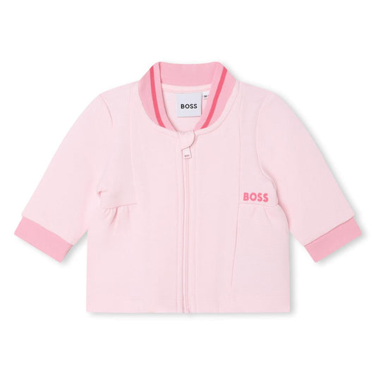 女婴粉色拉链上衣