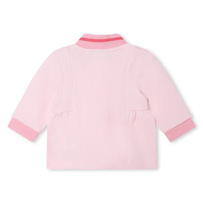 女婴粉色拉链上衣