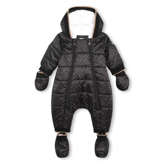 婴儿黑色棉连体衣