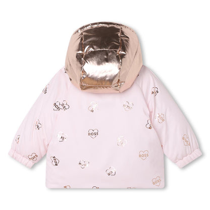 女婴s粉色双面棉服